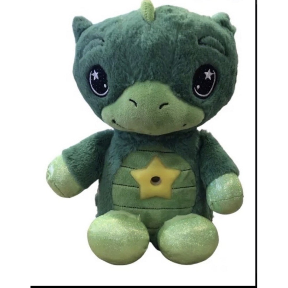 Star Belly Dream Lites 13" Plush‎ Night Light Green Dinosaur ,lights up, Works